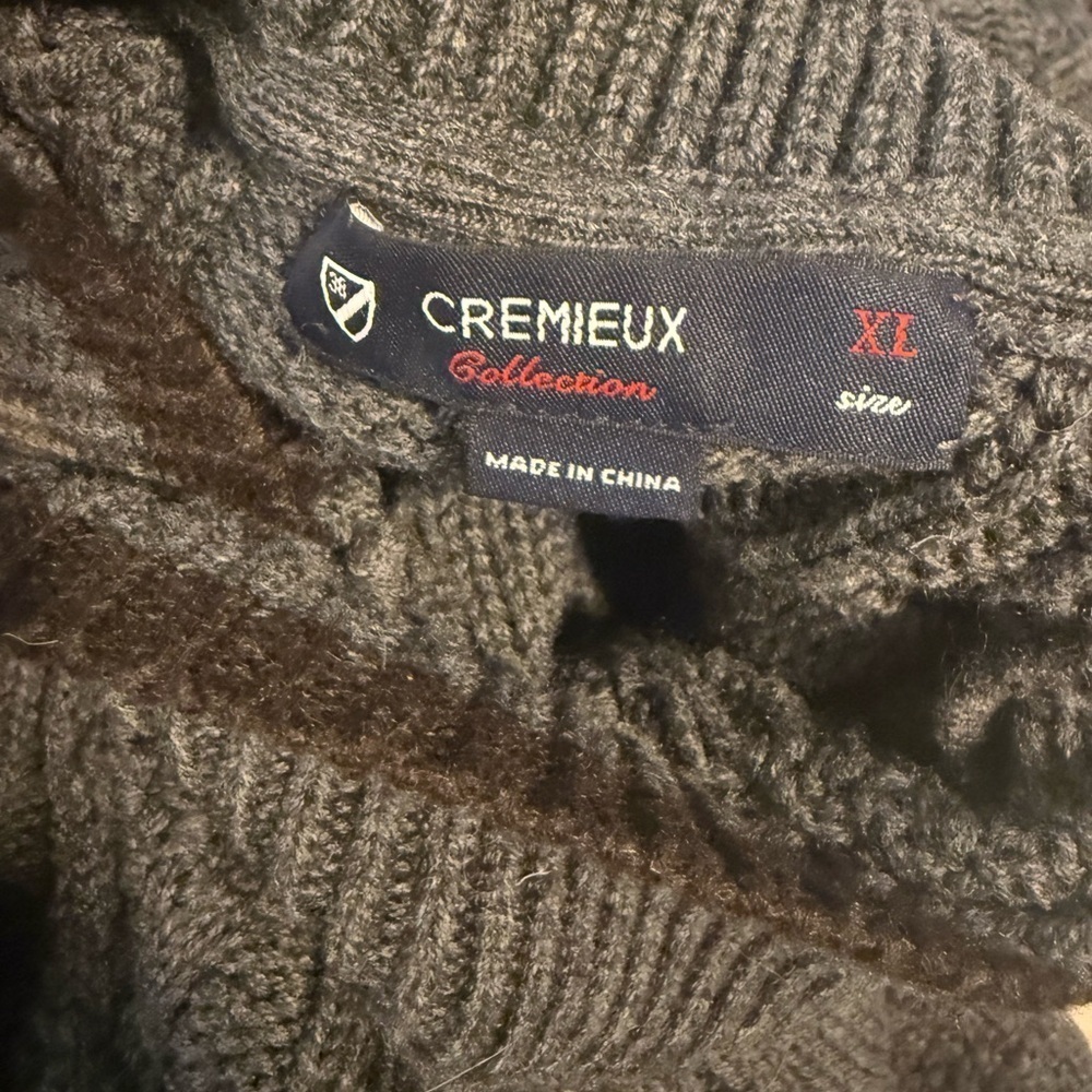 Daniel Cremieux Gray V-Neck Sweater XL - Picture 3 of 8